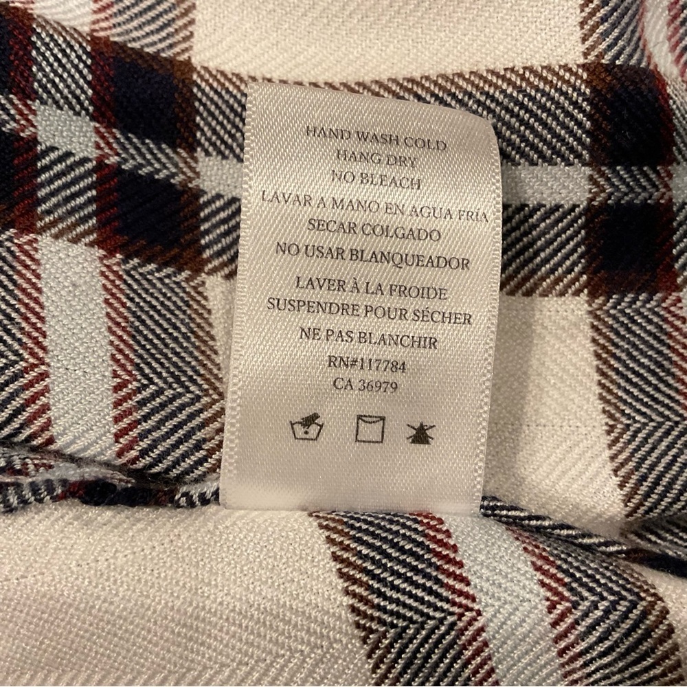 Rails Hunter Flannel Button Up Shirt XS White Marine Plaid Soft Heritage Classic - Picture 10 of 13